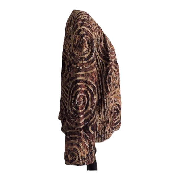 Chico’s Brown Swirl Open Blazer 12 - Picture 4 of 8